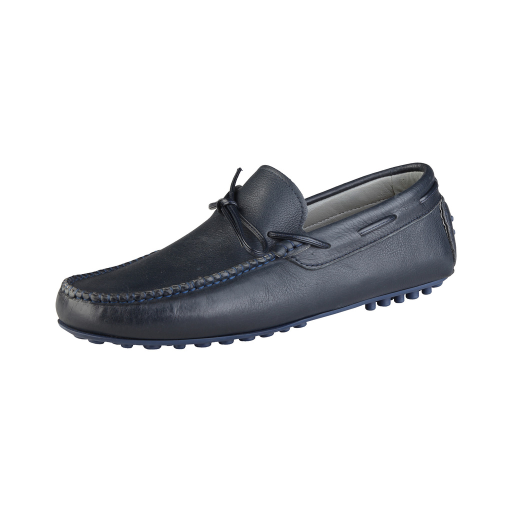 NEW Mens Blue Leather Loafers Slip on Casual Comfortable Shoes Made In Italia | eBay